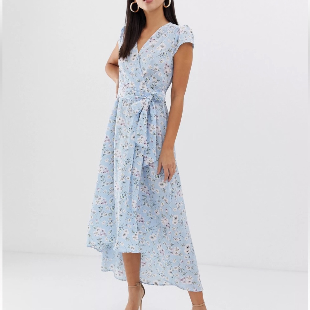 AX paris high low blue floral dress